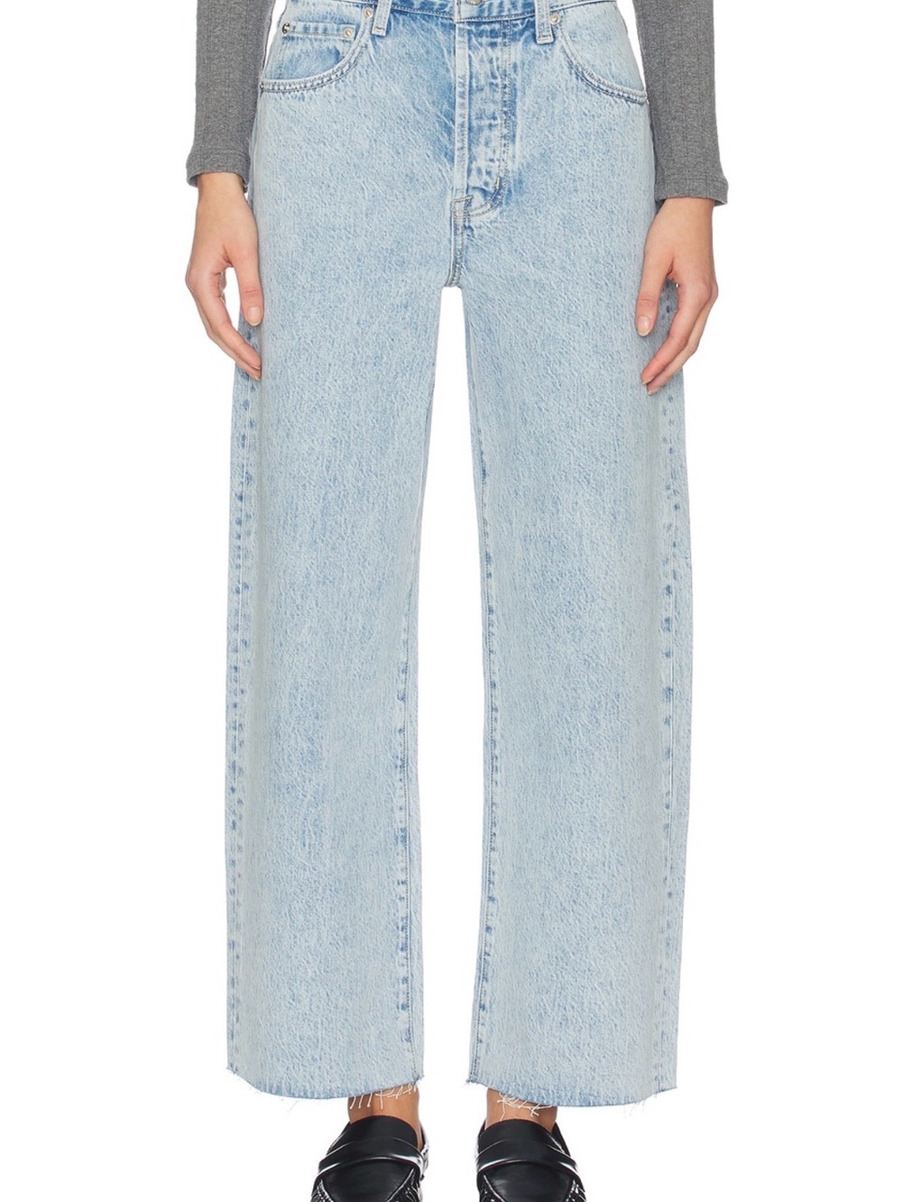 Tate Crop High Rise Wide Jeans Pistola